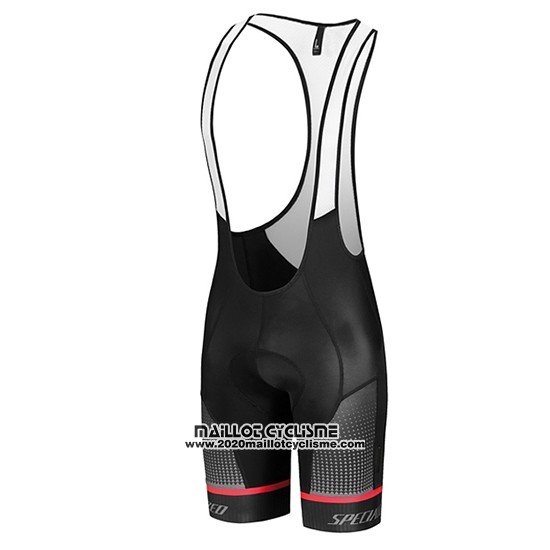 2018 Maillot Ciclismo Specialized Noir Grisn Rouge Manches Courtes et Cuissard