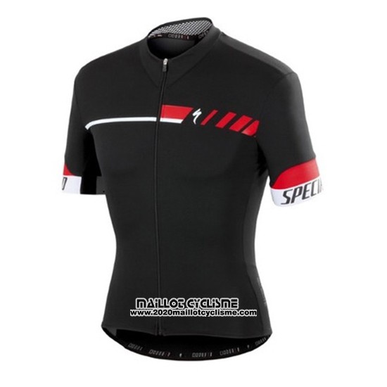 2018 Maillot Ciclismo Specialized Noir Rouge Blanc Manches Courtes et Cuissard