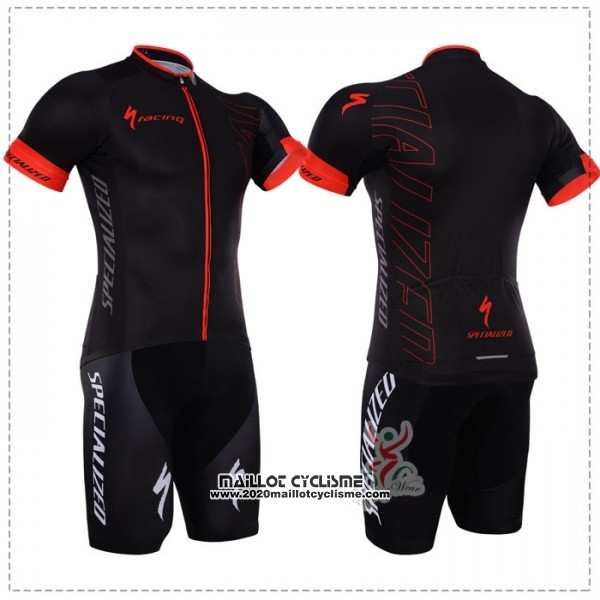 2018 Maillot Ciclismo Specialized Noir Rouge Manches Courtes et Cuissard