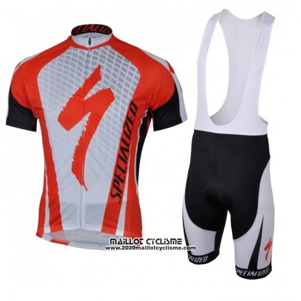 2018 Maillot Ciclismo Specialized Rouge Blanc Manches Courtes et Cuissard