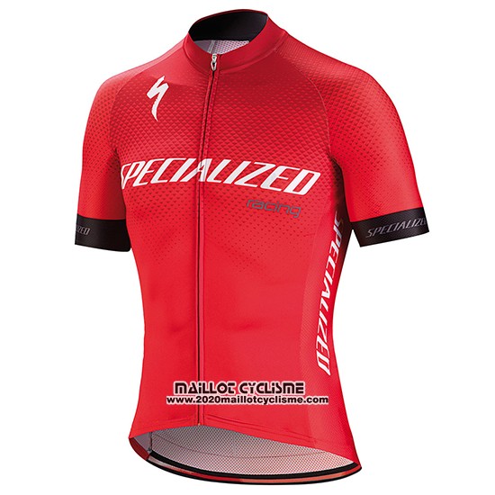 2018 Maillot Ciclismo Specialized Rouge Blanc Noir Manches Courtes et Cuissard