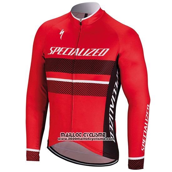 2018 Maillot Ciclismo Specialized Rouge Manches Longues et Cuissard
