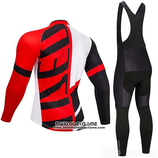 2019 Maillot Ciclismo Specialized Noir Rouge Manches Longues et Cuissard