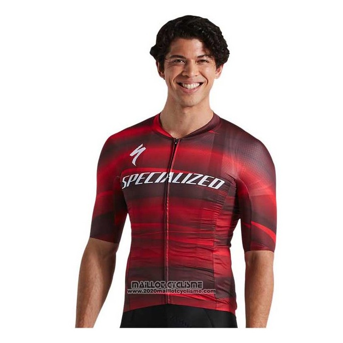 2021 Maillot Cyclisme Specialized Rouge Manches Courtes et Cuissard