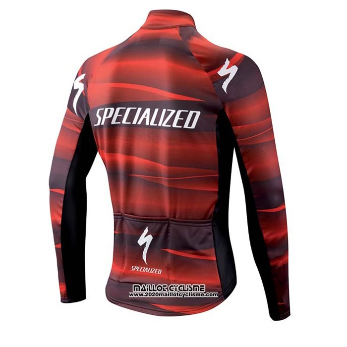 2021 Maillot Cyclisme Specialized Rouge Manches Longues et Cuissard