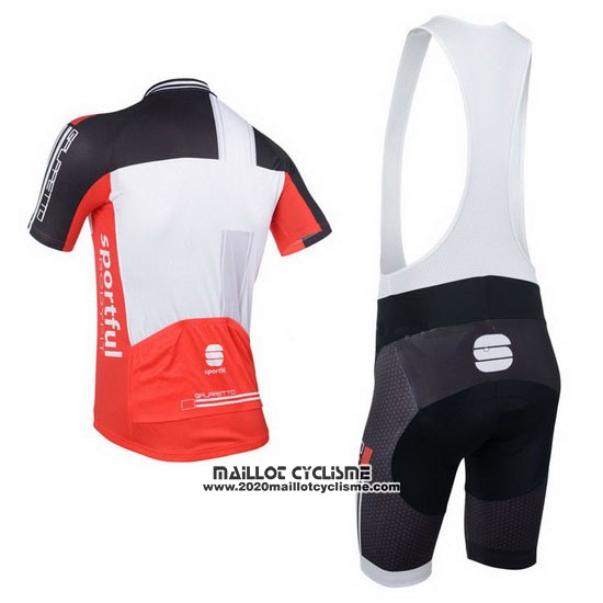 2013 Maillot Ciclismo Sportful Blanc et Rouge Manches Courtes et Cuissard