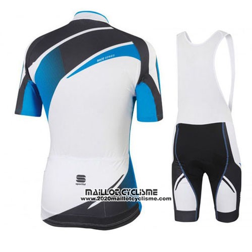 2016 Maillot Ciclismo Sportful Blanc et Bleu Manches Courtes et Cuissard