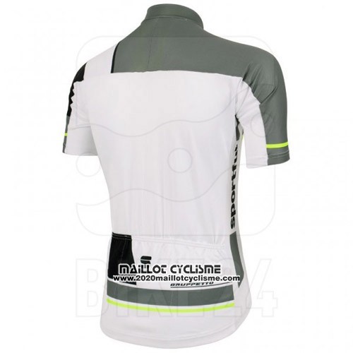 2016 Maillot Ciclismo Sportful Blanc et Gris Manches Courtes et Cuissard