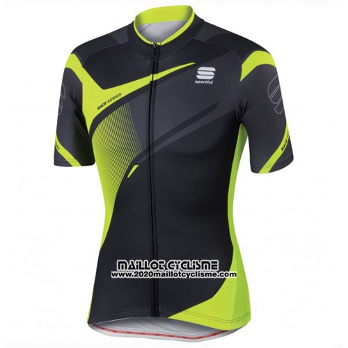 2016 Maillot Ciclismo Sportful Jaune et Noir Manches Courtes et Cuissard