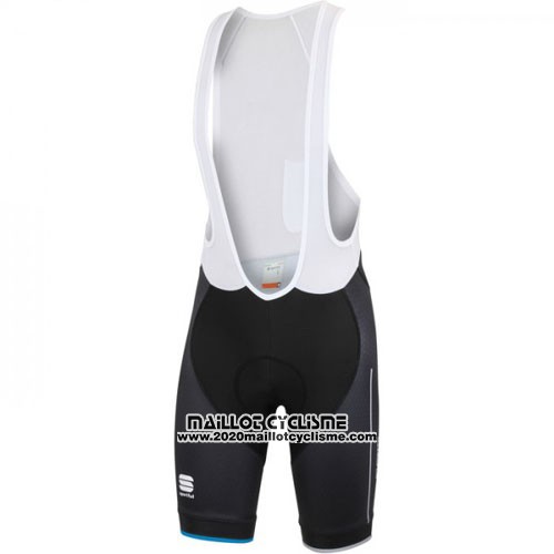 2016 Maillot Ciclismo Sportful Noir Bleu Manches Courtes et Cuissard