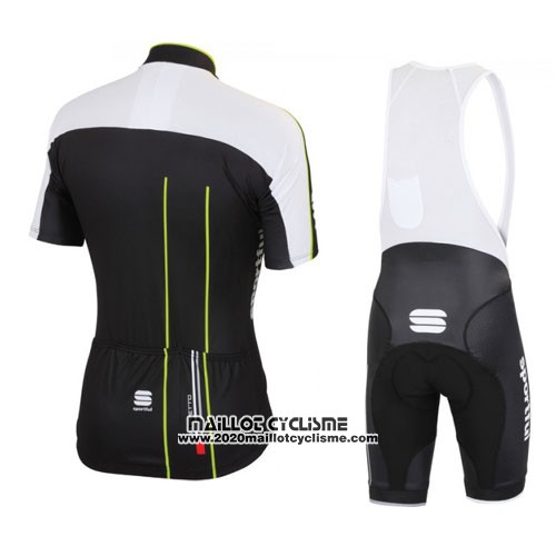 2016 Maillot Ciclismo Sportful Noir Vert Manches Courtes et Cuissard