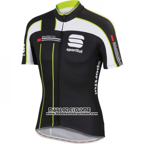 2016 Maillot Ciclismo Sportful Noir Vert Manches Courtes et Cuissard