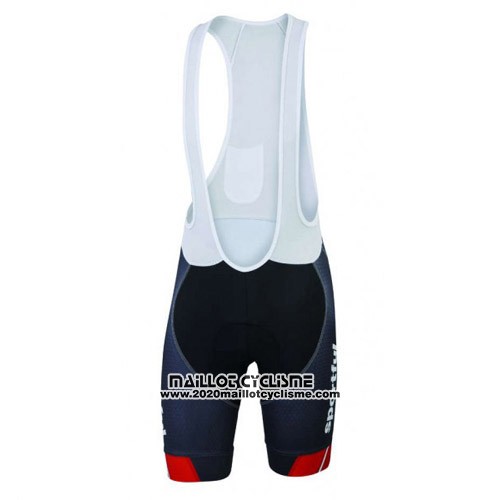 2016 Maillot Ciclismo Sportful Noir et Bleu Manches Courtes et Cuissard