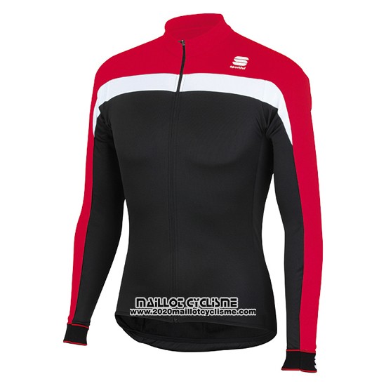 2016 Maillot Ciclismo Sportful Noir et Rouge Manches Longues et Cuissard