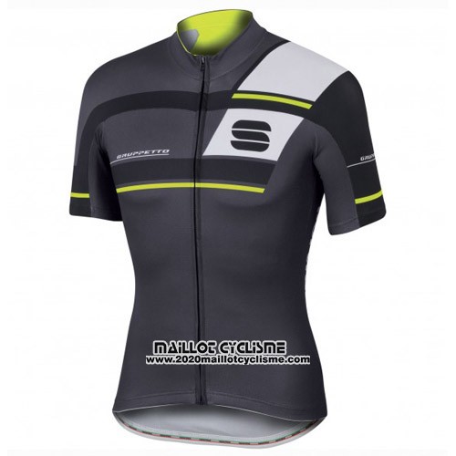 2016 Maillot Ciclismo Sportful Noir et Vert Manches Courtes et Cuissard