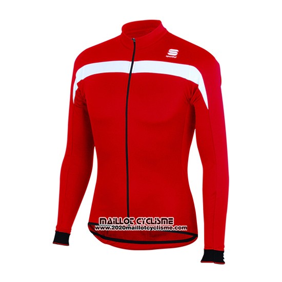 2016 Maillot Ciclismo Sportful Rouge et Blanc Manches Longues et Cuissard