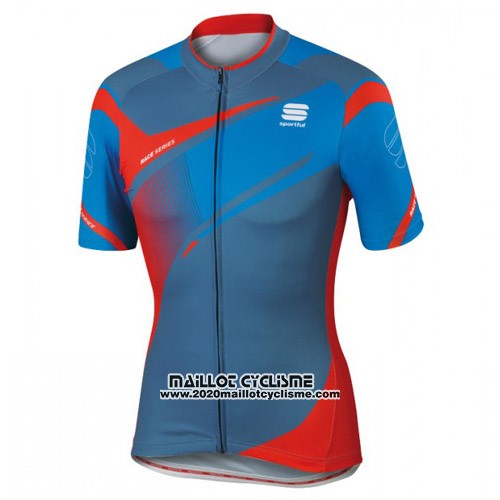 2016 Maillot Ciclismo Sportful Rouge et Bleu Manches Courtes et Cuissard
