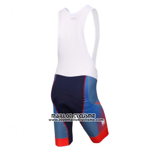 2016 Maillot Ciclismo Sportful Rouge et Bleu Manches Courtes et Cuissard