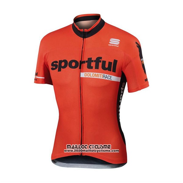 2017 Maillot Ciclismo Sportful Orange Manches Courtes et Cuissard