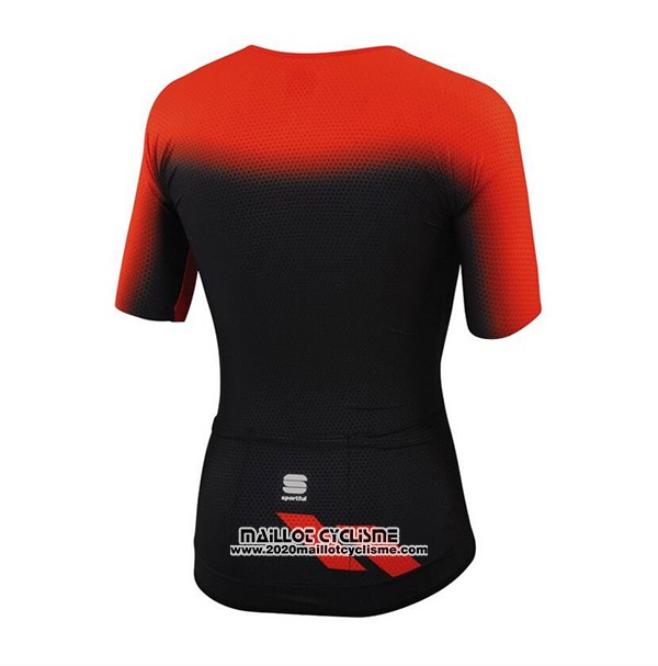 2017 Maillot Ciclismo Sportful Rouge et Noir Manches Courtes et Cuissard