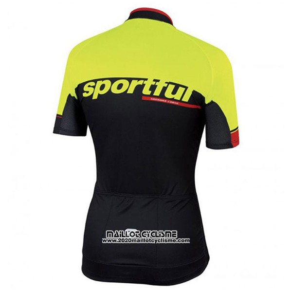 2017 Maillot Ciclismo Sportful SC Noir et Vert Manches Courtes et Cuissard