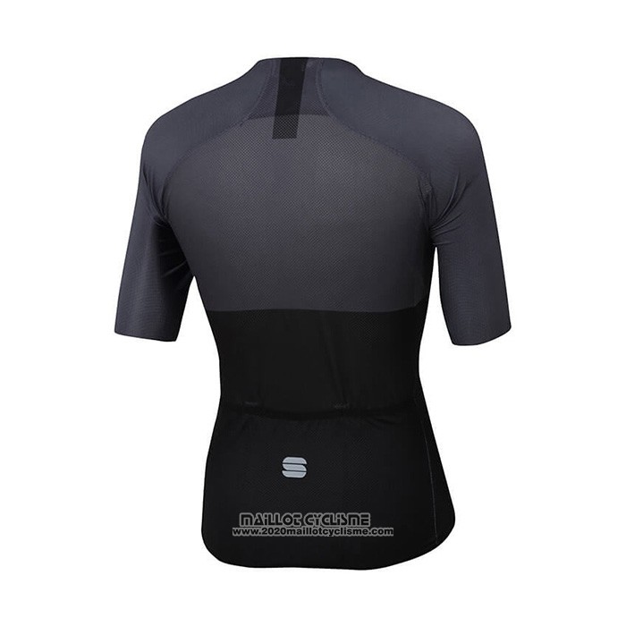 2021 Maillot Cyclisme Sportful Noir Gris Manches Courtes et Cuissard