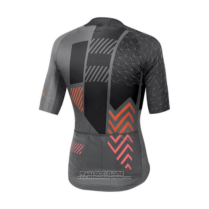 2021 Maillot Cyclisme Sportful Noir Gris Orange Manches Courtes et Cuissard