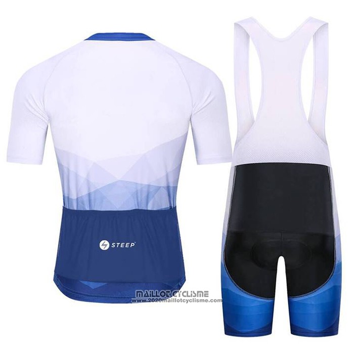 2021 Maillot Cyclisme Steep Bleu Manches Courtes et Cuissard