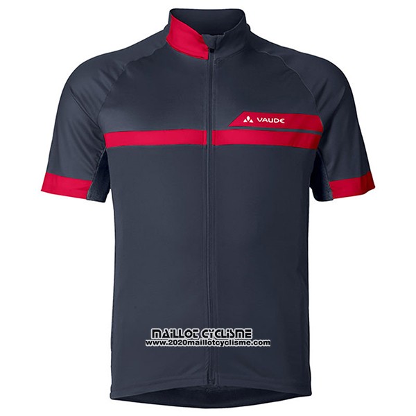 2017 Maillot Ciclismo Vaude Rouge et Noir Manches Courtes et Cuissard