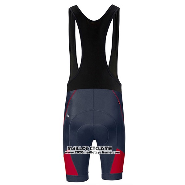 2017 Maillot Ciclismo Vaude Rouge et Noir Manches Courtes et Cuissard