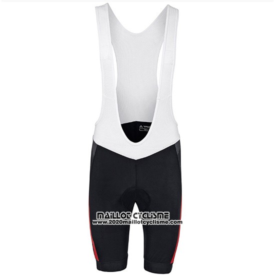 2018 Maillot Ciclismo Vaude Blanc Rouge Manches Courtes et Cuissard