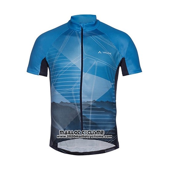 2018 Maillot Ciclismo Vaude Majura Bleu Manches Courtes et Cuissard