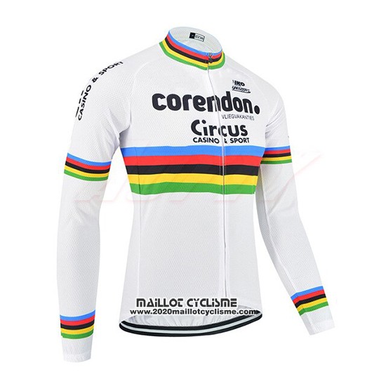 2019 Maillot Ciclismo UCI Mondo Champion Corendon Circus Manches Longues et Cuissard
