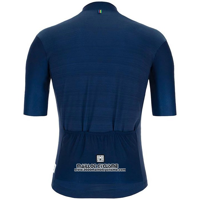 2020 Maillot Cyclisme UCI Profond Bleu Manches Courtes et Cuissard